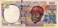 p204Ec from Central African States: 5000 Francs from 1997